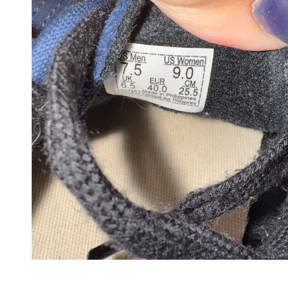 Vans Authentic Blue Suede Lug Platform Sneakers Women's US 9‎ Men's 7.5 - Picture 8 of 12